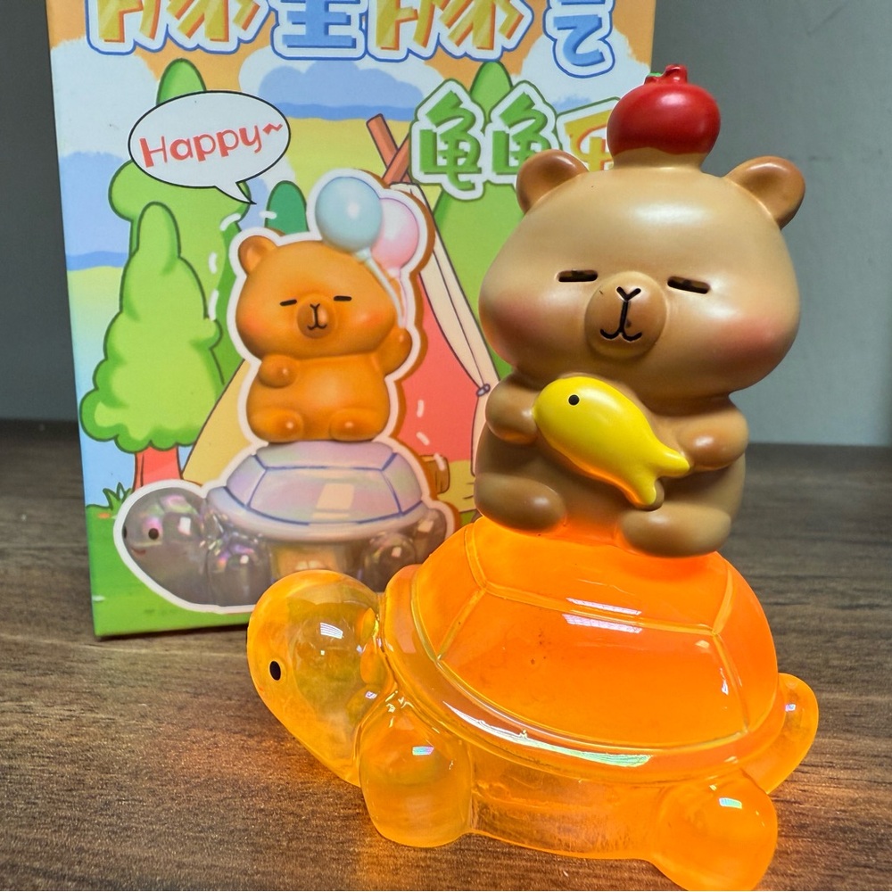 Capybara Turtle Light Up Figurine